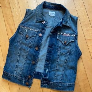 Hudson distressed denim vest